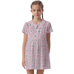 Pink Spring Blossom Kids  Asymmetric Collar Dress by ConteMonfrey