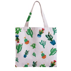 Among Succulents And Cactus  Zipper Grocery Tote Bag by ConteMonfrey