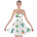 Among Succulents And Cactus  Strapless Bra Top Dress View1