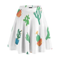 Among Succulents And Cactus  High Waist Skirt by ConteMonfrey