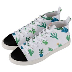 Among Succulents And Cactus  Men s Mid-top Canvas Sneakers by ConteMonfrey