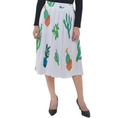 Among Succulents And Cactus  Classic Velour Midi Skirt  by ConteMonfrey