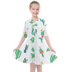 Among Succulents And Cactus  Kids  All Frills Chiffon Dress by ConteMonfrey