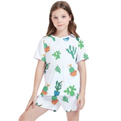 Among Succulents And Cactus  Kids  Tee And Sports Shorts Set by ConteMonfrey