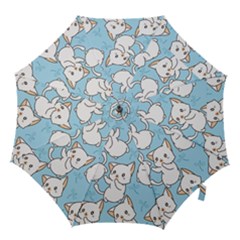 Seamless-little-cat-dragonfly-pattern Hook Handle Umbrellas (small)