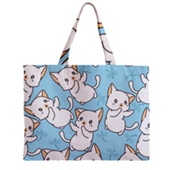 Seamless-little-cat-dragonfly-pattern Zipper Mini Tote Bag