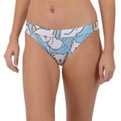 Seamless-little-cat-dragonfly-pattern Band Bikini Bottom