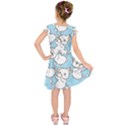 Seamless-little-cat-dragonfly-pattern Kids  Short Sleeve Dress View2