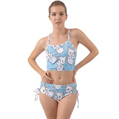 Seamless-little-cat-dragonfly-pattern Mini Tank Bikini Set