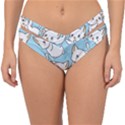 Seamless-little-cat-dragonfly-pattern Double Strap Halter Bikini Bottom View1