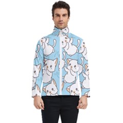 Seamless-little-cat-dragonfly-pattern Men s Bomber Jacket