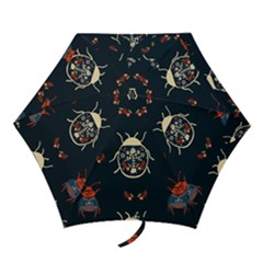 Floral-bugs-seamless-pattern Mini Folding Umbrellas