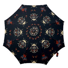 Floral-bugs-seamless-pattern Hook Handle Umbrellas (large)