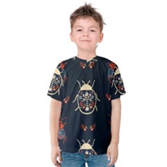 Floral-bugs-seamless-pattern Kids  Cotton Tee