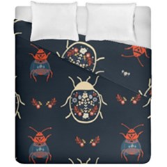 Floral-bugs-seamless-pattern Duvet Cover Double Side (california King Size)