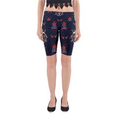 Floral-bugs-seamless-pattern Yoga Cropped Leggings