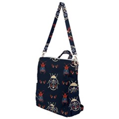 Floral-bugs-seamless-pattern Crossbody Backpack