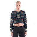 Floral-bugs-seamless-pattern Cropped Sweatshirt View1