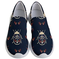 Floral-bugs-seamless-pattern Women s Lightweight Slip Ons