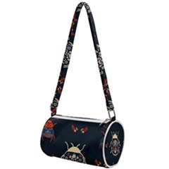 Floral-bugs-seamless-pattern Mini Cylinder Bag