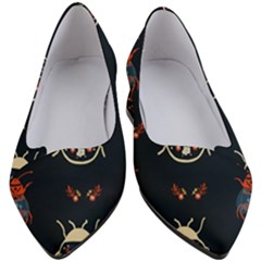 Floral-bugs-seamless-pattern Women s Block Heels 