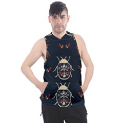 Floral-bugs-seamless-pattern Men s Sleeveless Hoodie