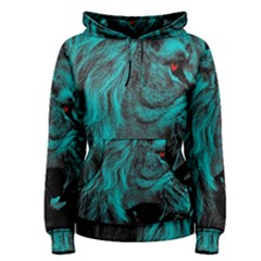 Angry Male Lion Predator Carnivore Women s Pullover Hoodie