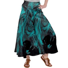 Angry Male Lion Predator Carnivore Satin Palazzo Pants