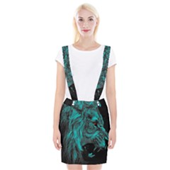 Angry Male Lion Predator Carnivore Braces Suspender Skirt by Jancukart