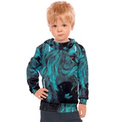 Angry Male Lion Predator Carnivore Kids  Hooded Pullover