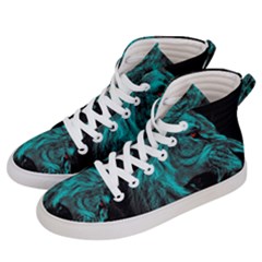 Angry Male Lion Predator Carnivore Women s Hi-top Skate Sneakers by Jancukart