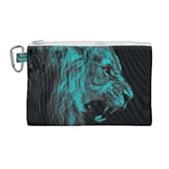 Angry Male Lion Predator Carnivore Canvas Cosmetic Bag (large)