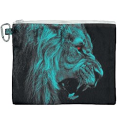 Angry Male Lion Predator Carnivore Canvas Cosmetic Bag (xxxl)