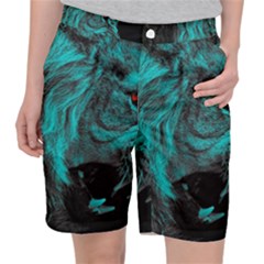 Angry Male Lion Predator Carnivore Pocket Shorts