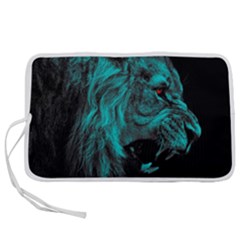 Angry Male Lion Predator Carnivore Pen Storage Case (l) by Jancukart