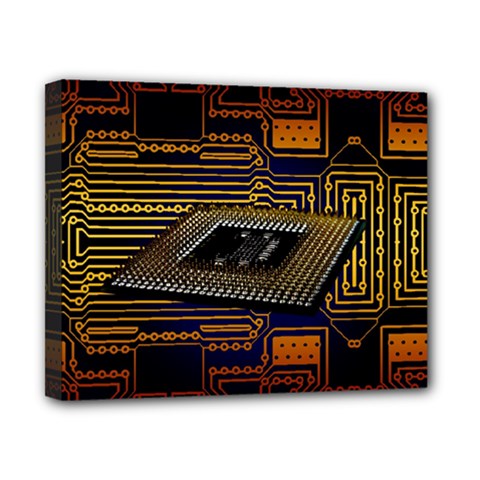 Processor-cpu-board-circuits Canvas 10  X 8  (stretched)