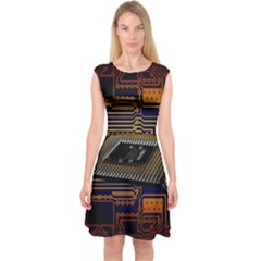 Processor-cpu-board-circuits Capsleeve Midi Dress