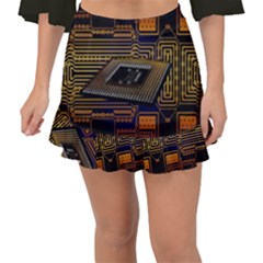 Processor-cpu-board-circuits Fishtail Mini Chiffon Skirt