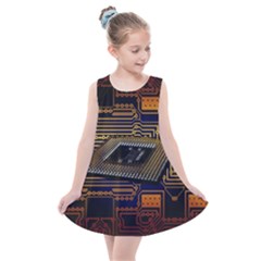 Processor-cpu-board-circuits Kids  Summer Dress