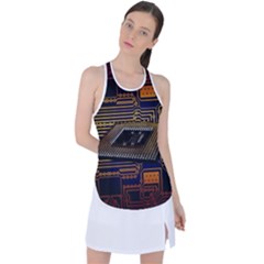 Processor-cpu-board-circuits Racer Back Mesh Tank Top