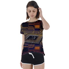 Processor-cpu-board-circuits Short Sleeve Foldover Tee