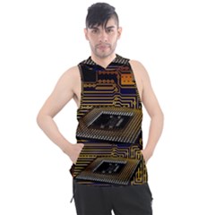 Processor-cpu-board-circuits Men s Sleeveless Hoodie