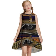 Processor-cpu-board-circuits Kids  Frill Swing Dress