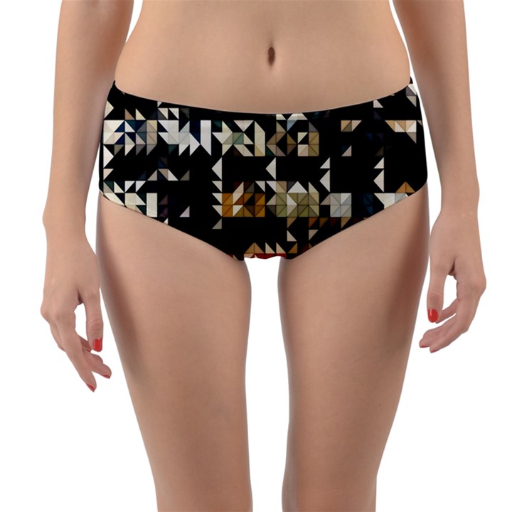 Art-design-color-banner-wallpaper Reversible Mid-Waist Bikini Bottoms