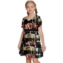 Art-design-color-banner-wallpaper Kids  Short Sleeve Tiered Mini Dress View2