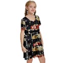 Art-design-color-banner-wallpaper Kids  Short Sleeve Tiered Mini Dress View3