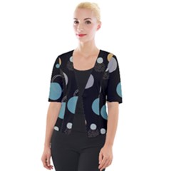 Circle Pattern Abstract Polka Dot Cropped Button Cardigan by danenraven