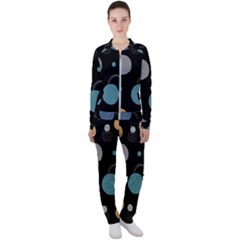 Circle Pattern Abstract Polka Dot Casual Jacket And Pants Set by danenraven