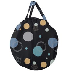 Circle Pattern Abstract Polka Dot Giant Round Zipper Tote by danenraven