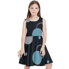 Circle Pattern Abstract Polka Dot Kids  Skater Dress by danenraven